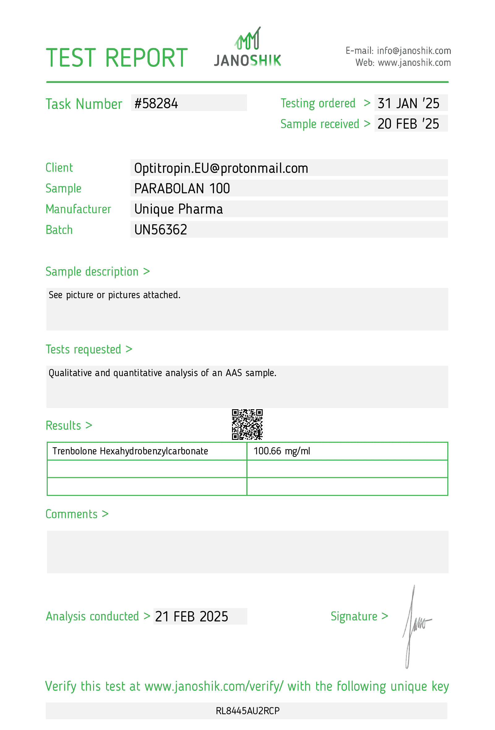 Parabolan 100 mg/ml - Afbeelding 2